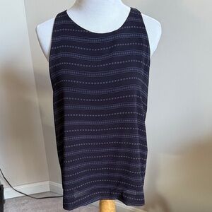 Ann Taylor Navy Patterned Tank Top